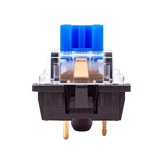 OUTEMU Blue Switches 3-pin Tactile Clicky 50gf - DIY Replacement for Mechanical Gaming Keyboard - 20 Pack with 1 Switch Puller