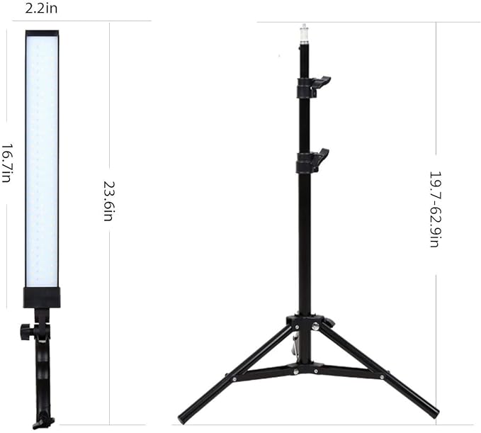 180 LED Light Photography Studio LED Lighting Kit Handheld Wand Stick Adjustable Light with Stand Tripod and Bag for Photographic Video Fill Light, Live Streaming, Portrait, Product, Tattoo