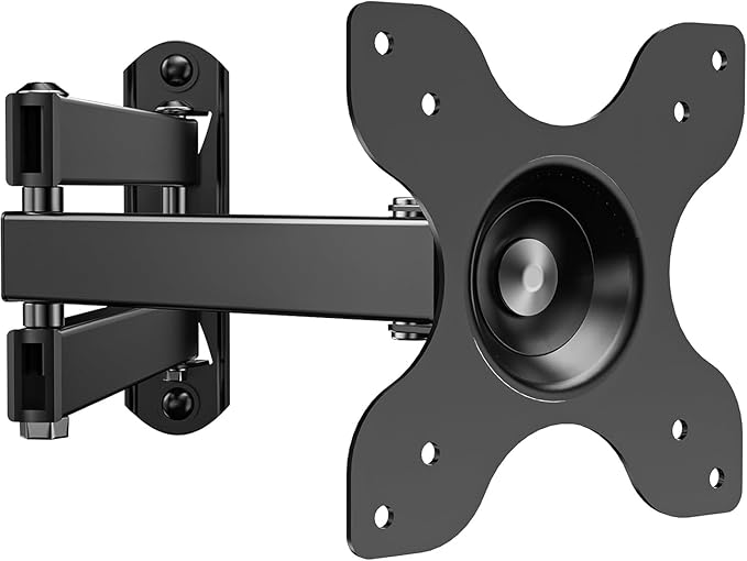 WALI TV Wall Mount Full Motion 15 inch Extension Arm Tilt Swivel for Most 13 to 32 inch LED TV Flat Panel Screen with Mounting Holes up to 100x100mm, 2 Packs (1330LM-2), Black