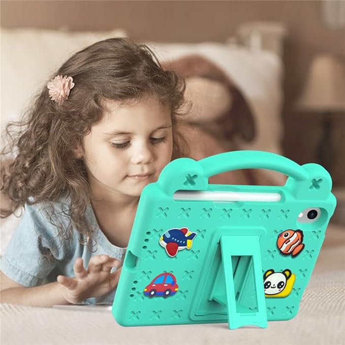 AKABEILA Compatible with Apple iPad mini 6 2021 8.3 inch Tablet Case, Lightweight Shockproof Protective Case with Shoulder Strap & Stand Handle & Pen Tray for Girl Kid Gift Mint Green