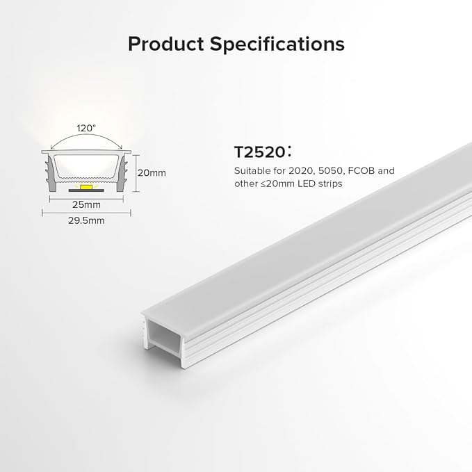BTF-LIGHTING Silicone LED Channel System 16.4Ft Flexible Milky White Cover DIY Spotless Tube for ≤20mm Width LED Strip,Neon Rope Light Channel Diffuser, for Kitchen Cabinet, Room, Patio(No LED Strip)