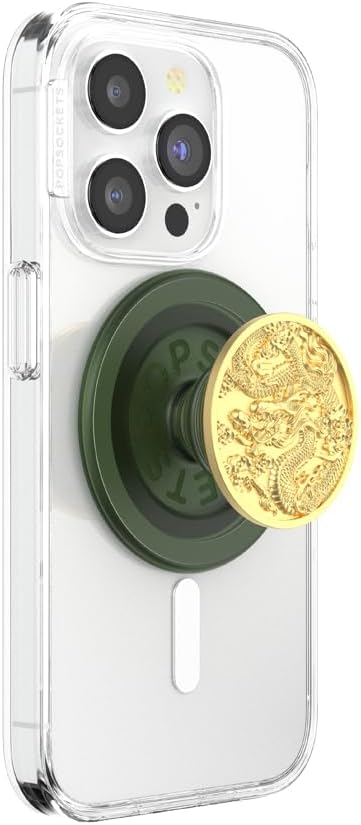 PopSockets Phone Grip for MagSafe, Magnetic Holder, Phone Stand, Enamel - Enamel Dragon