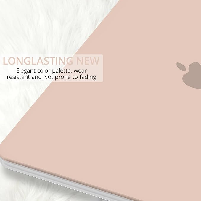 Anban Compatible with MacBook Air 13 inch Case M1 2021 2020 2019 2018 A2337 A2179 A1932 Touch ID, Matte Plastic Hard Shell + 2 Keyboard Cover + Screen Protector for MacBook Air 13.3 inch Case, Camel