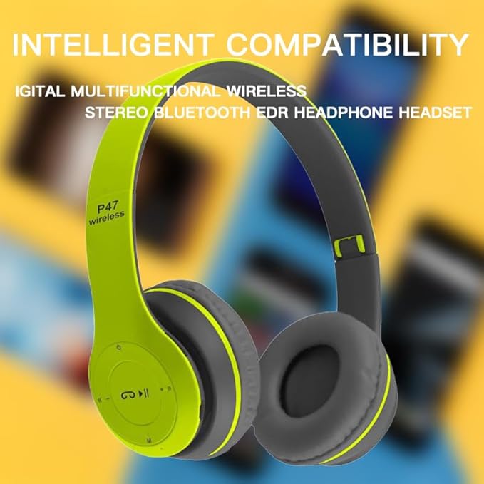 Upgraded Hybrid Noise Cancelling Headphones Over Ear with Transparent Modes Wireless Bluetooth with Mic Deep Bass Soft-Earpads Hi-Fi Audio Comfortable Fit Long Playtime for Home Office Travel Green