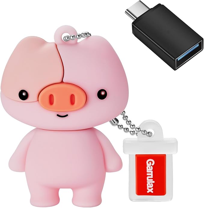 USB Flash Drives, 16GB/32GB/64GB/128GB Silicone USB2.0 High Speed Thumb Memory Stick Pen Date Storage Pendrive U Disk (Piggy, 32GB)