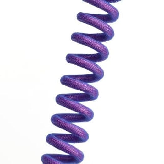 EPOMAKER Mix 1.8m Coiled Type-C to USB A TPU Mechanical Keyboard Space Cable with Detachable Aviator Connector for Gaming Keyboard and Cellphone(Purple)