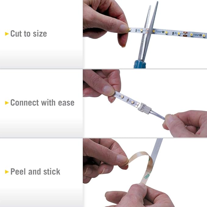 Armacost Lighting RibbonFlex Pro 12V White LED Strip Lights 120 LED/m, 3000K, 32.8 ft 143250