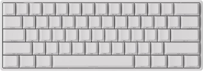 MONSGEEK FUN60 Pro Rapid Trigger Gaming Keyboard 8k SP Magnetic Switch HE Keyboard Multi-Modes Wireless 60% White Shine-Through (Glare Magnetic Switch)