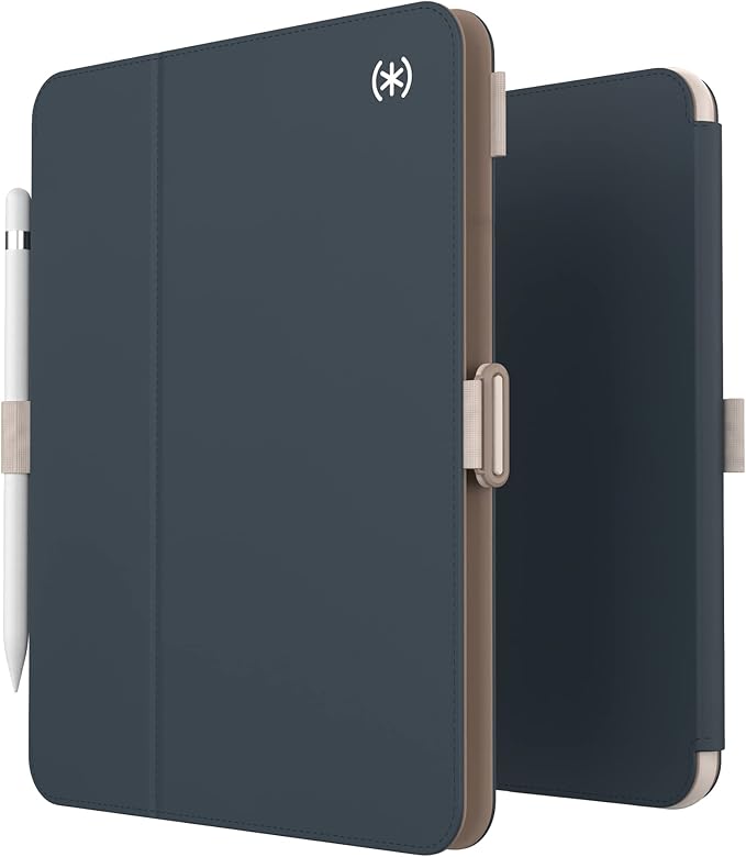 Speck Case for iPad Pro 10th Generation 10.9 Inch - Drop & Camera Protection, Slim Multi Range Stand, Apple Pencil Holder - Almond Milk/Mocha/Charcoal