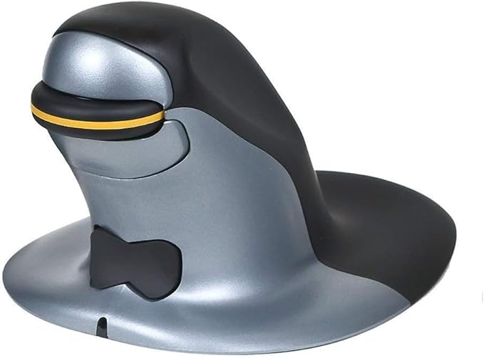 Posturite The Penguin 3-in-1 Ambidextrous Vertical Mouse - Optical - Cable/Wireless - Bluetooth - USB 2.0-2400 dpi - Scroll Wheel - Medium Hand/Palm Size - Symmetrical