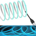 MDee】USB COB Tape Light LED Strip.6.56ft/2m- Flexible 5mm Hidden DC 5V LED Tape with 320 LEDs/m for LightBlue Lighting. Cuttable, Shapeable, USB Powered. Ideal for Kitchen