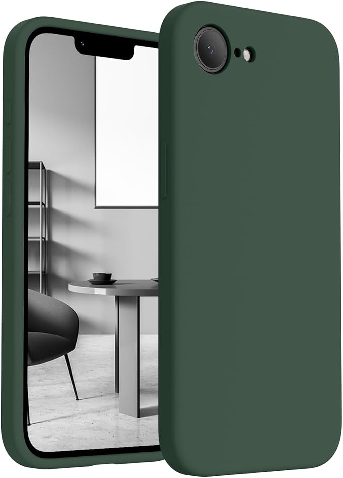FireNova Magnetic for iPhone 17e Case/iPhone 16e Case, Compatible with MagSafe, [Silicone Camera Protection] Microfiber Lining Phone Case, 6.1", Alpine Green