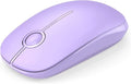 Unipows Wireless Mouse - 2.4G Slim Portable Computer Mouse with Nano Receiver, Less Noise Mobile Optical Mice for Notebook, PC, Laptop, Desktop-Purple