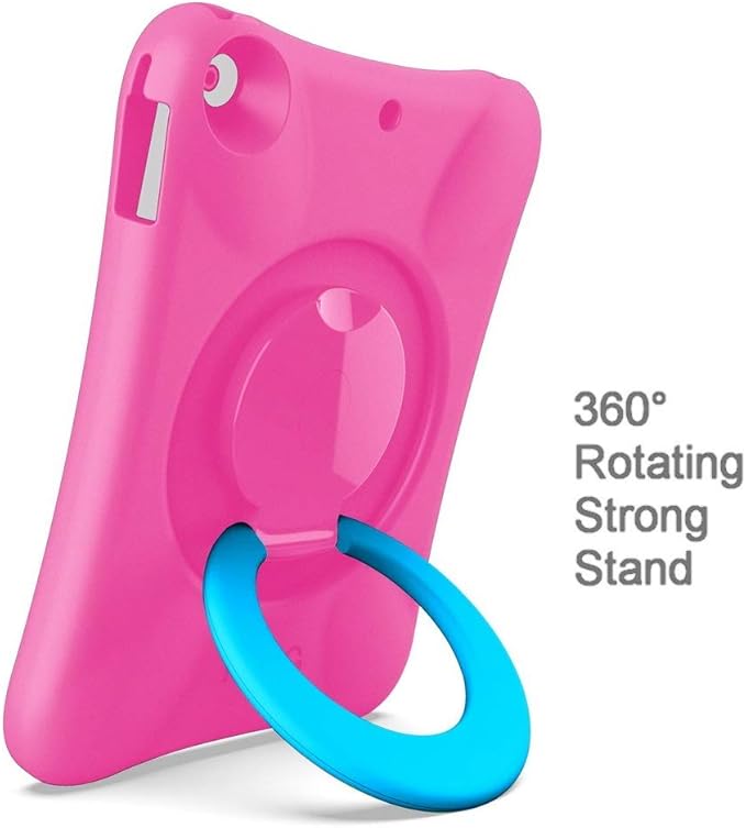Kids Case for iPad, Shockproof Cover for 10.5” iPad Air 3rd Generation (2019), Lightweight Full Body Protective Case with Foldable Handle/Stand (Pink+Blue)