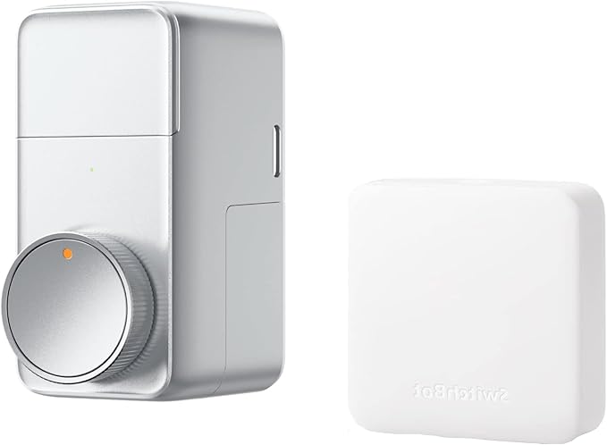 SwitchBot Smart Lock Pro with hub mini, Keyless Entry Door Lock, Smart Door Lock Front Door, Electronic Smart Deadbolt, Fits Your Existing Deadbolt in Minutes, Add SwitchBot Hub2 to Support Matter
