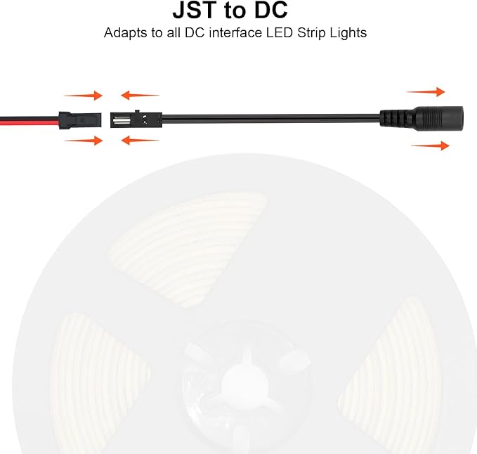 VST 16.4ft COB LED Strip Lights Cool White 6000K, 24V Dimmable LED Tape Light, 48w, 2640 LEDs, Ra 93+, IP30, Lighting for Kitchen, Cabinets, UL Listed (Power Source Not Included)