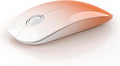 RAPIQUE Bluetooth Wireless Mouse - Dual Connectivity(BT5.1+USB), Ultra Quiet Click & 480-Hour Battery Life,1600 DPI, Portable Cordless Mouse for Mac, MacBook Pro/Air, iPad Pro/Air (Sunrise Orange)