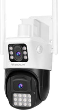 VSTARCAM Dual Lens Outdoor Security Camera, 2K UHD WiFi Camera for Home Security with Auto Tracking & Fixed View, Full Color Night Vision, PIR Motion Detection, 2-Way Audio, IP66, SD/Cloud Storage
