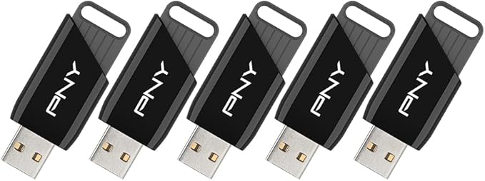 PNY 64GB Attaché X USB 3.2 Gen 1 Flash Drive, Advanced Performance Up to 130MB/s Read, Everyday Data Store & Transfer, Reliable Portable Storage, Durable, Type-A, Computers, Laptops, Desktops, 5-Pack