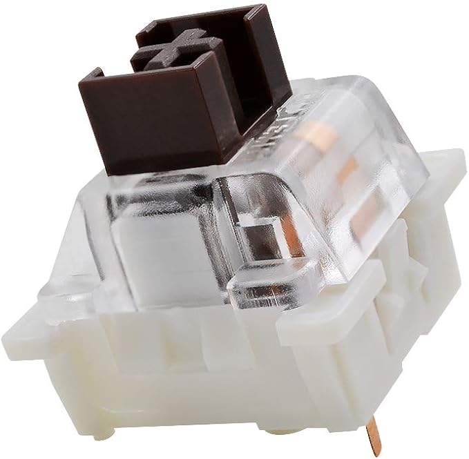 outemu Brown Switches 20 Pack, 3-Pin Tactile 50gf Dustproof RGB Key Switches - Cherry MX Equivalent DIY Replaceable for Mechanical Gaming Keyboard