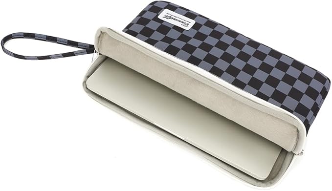 15.6-inch Notebook case, Waterproof and Shockproof Protective Computer case, can be Used to Cover Shopping cart Cases. The Notebook is Compatible with Lenovo, ASUS and HP (Black Checker)