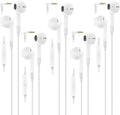 LUDOS FEROX 5 Pack Wired Earbuds in-Ear Headphones, 5 Year Warranty, Earphones with Microphone, Noise Isolation for 3.5mm Jack Ear Buds for iPhone, Samsung, Computer, Laptop, Kids, School Students