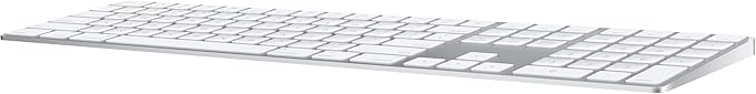 Apple Magic Keyboard with Numeric Keypad: Wireless, Bluetooth, Rechargeable. Works with Mac, iPad, or iPhone; Portuguese - White