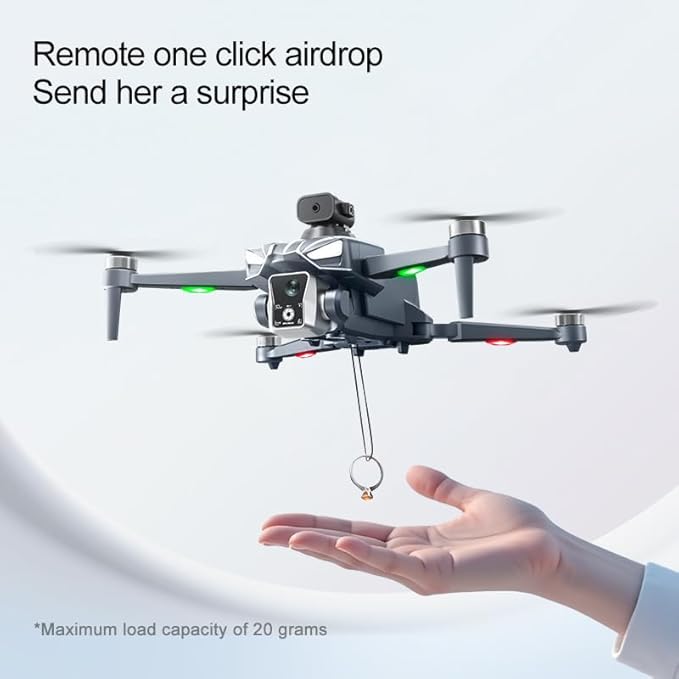 K18 GPS Drones with Camera for Adults 4K, RC Drone with 4.5" HD Screen on Controller, 60 Mins Flight Time, Long Range Transmission, Obstacle Avoidance, Follow Me, Auto Return, Brushless Motor, Under 249g, Lightweight and Foldable Quadcopter for Beginne...