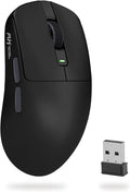 RK ROYAL KLUDGE RK M30 Wireless Gaming Mouse, 24000 DPI, 43g Ultra-Lightweight, PAW3311 Sensor, 2.4G/Bluetooth/USB-C Rechargeable Wireless Mouse with 5 Programmable Buttons for PC/Mac, Black Grey