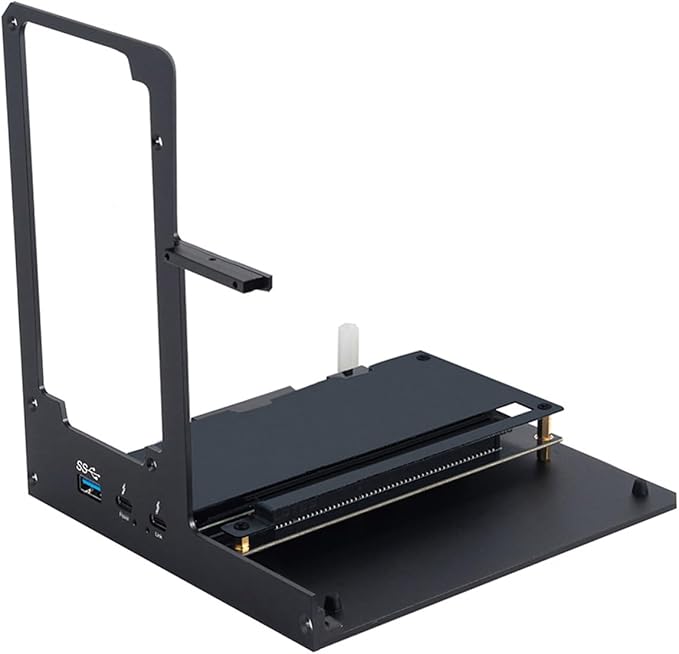 External GPU Enclosure Dock (eGPU)：Compatible with Win 10/11 Linux Thunderbolt 3/4 and USB 4 Laptops & Devices - 3 Slot Wide NVIDIA/AMD Graphics Cards PCIe 4.0 Support - 80W PD via USB C