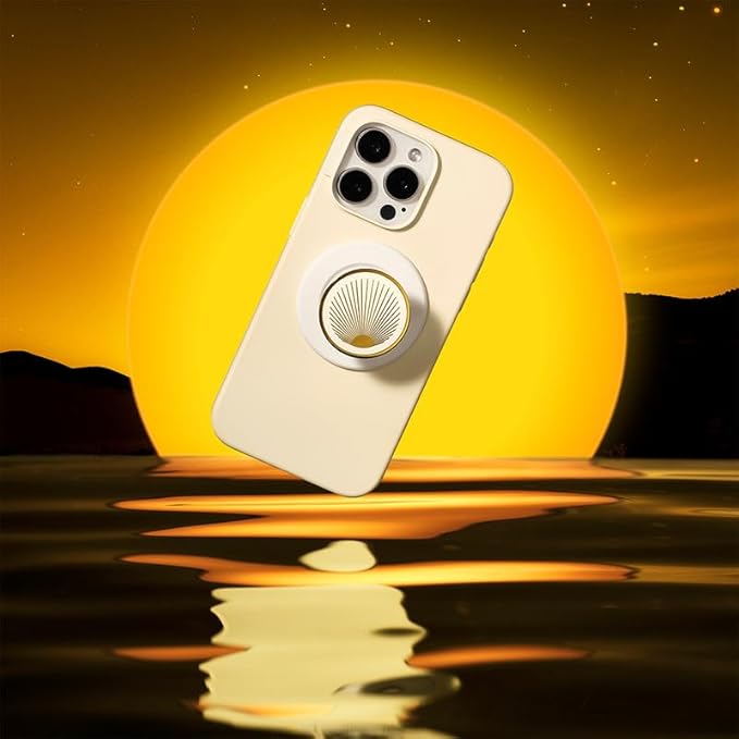 PopSockets Phone Grip for MagSafe, Magnetic Holder, Phone Stand, White - Enamel Radiant White