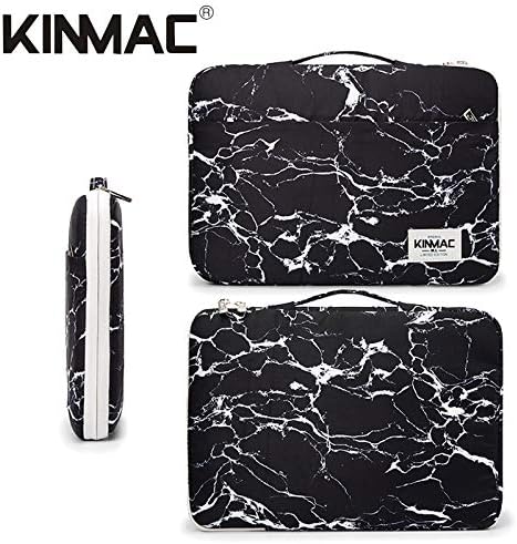 Kinmac 360° Heavy Duty Protective Laptop Sleeve Case Bag Cover with Handle for MacBook Air 13 inch,iPad Pro 13 inch and 13.3 inch HP,Dell,Lenovo,Asus,Acer Laptop (Black Marble)
