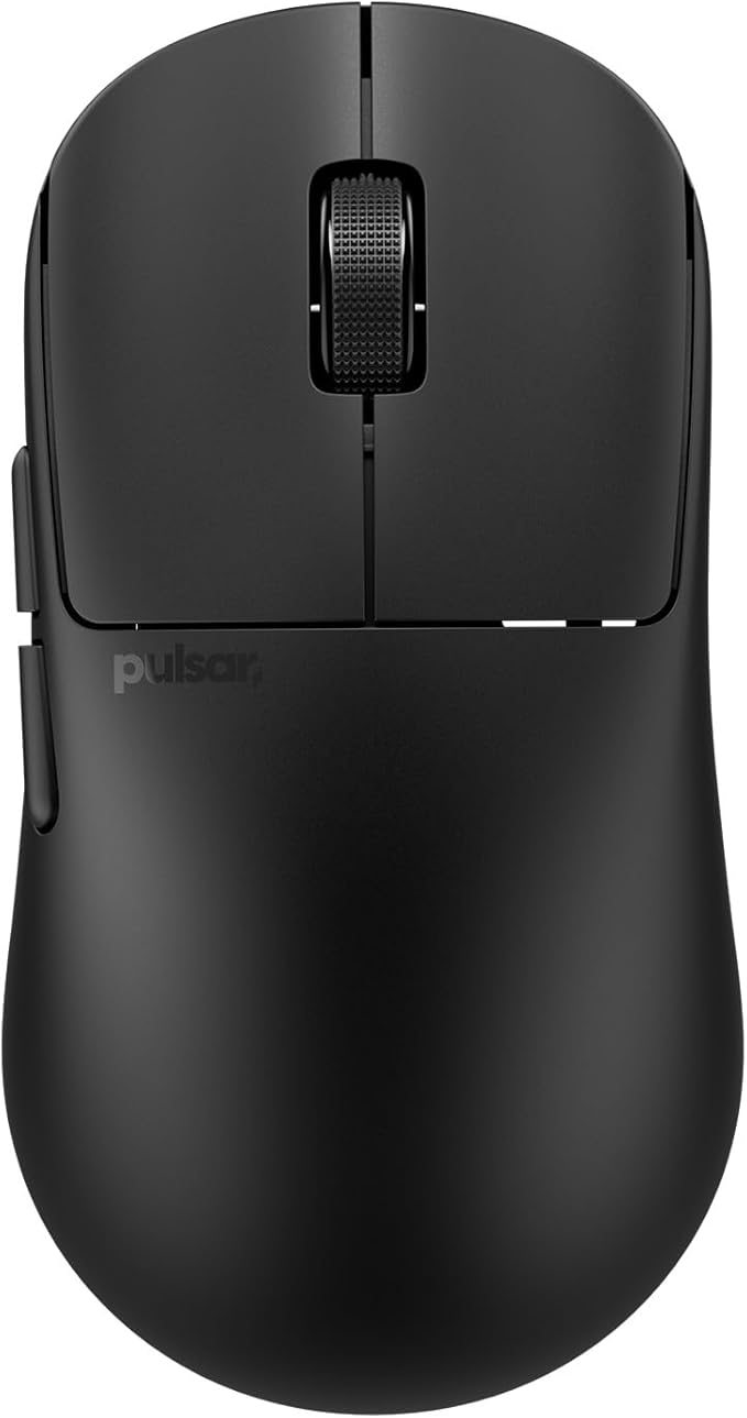 Pulsar Gaming Gears X2N Crazylight Wireless Gaming Mouse, Ultra Lightweight 1.38 oz (39g), Optical Switch, 32000 DPI, 750 IPS, XS-1 Sensor, 8k Compatible (Medium, Jet Black)