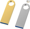 USB 3.0 Flash Drive 32GB 2 Pack, Wooolken High Speed USB 3.0 Thumb Drives Sleek Metal Flash Drives with Keychains, Memory Stick, USB Drive for PC/Computers/Mac/Laptops