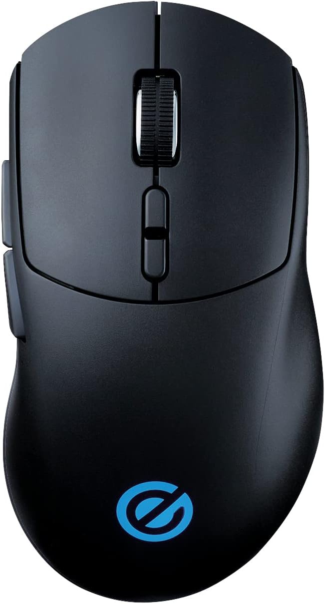 ELECOM V Custom VM600PE Wireless Gaming Mouse, 26K DPI Optical Sensor, 75g Ultra Lightweight, RGB LED, Rechargeable 95 Hr Battery Life, 8 Programmable Buttons, 100 Million Clicks, Grip Tape (Black)
