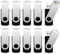 Maspen 10 Pack 256MB USB Flash Drives Bulk Pack USB 2.0 Thumb Drives Small Capacity Memory Stick Jump Drive Pen Drives (256 MB, 10pcs, Black)