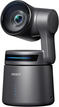 OBSBOT Tail Air NDI Streaming Camera 4K, AI Tracking PTZ Camera with Intelligent APP, Gesture Control, HDMI/USB-C/Wireless Webcam, Video Camera Live Stream for YouTube, Church, Worship, Creator, etc.
