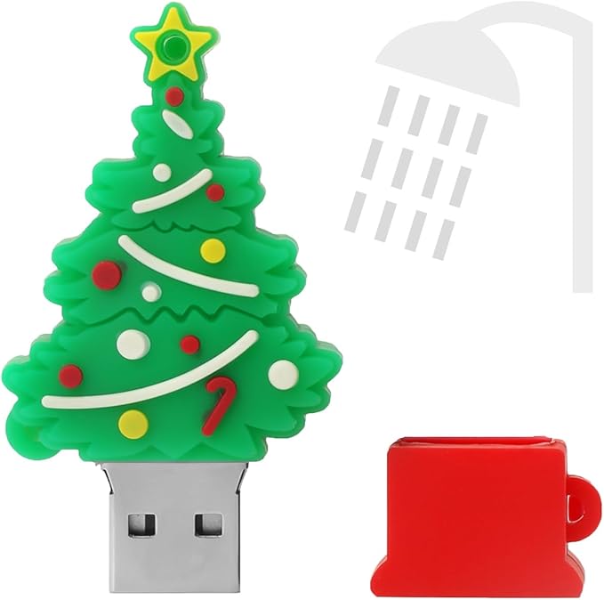 Christmas Tree Flash Drive 16GB, Gift USB Stick with Chain for Family,Kids,Friends,Students,Teacher Merry Christmas