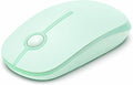 VssoPlor Wireless Mouse, 2.4G Slim Portable Computer Laptop Mouse with Nano Receiver Quiet Silent Optical Mice for Notebook, PC, Laptop, Computer-Light Green