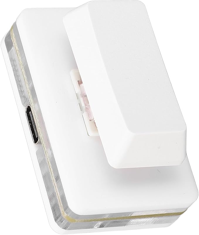 Zyyini USB Single But ton Keyboard, User Defined USB Buttons Single Keyboard, RGB Mechanical Red Switch keapd,Customize Programmable Macro Keyboard OSU Keypad One Key Control for PC