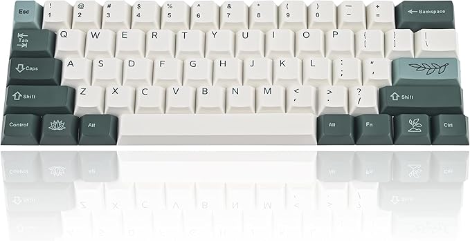 Guffercty kred Custom Cherry Profile Keyboard keycap Set 144-Key Keycaps 60 Percent Sub-Dye for Mechanical Keyboards (Botanical)