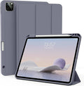 kenke Case for iPad Pro 11 Inch 4th/3rd/2nd Generation (2022/2021/2020) with Pencil Holder, Slim Trifold Smart Cover with Soft TPU Back, Support 2nd Gen Pencil Charging, Auto Sleep/Wake, Purple