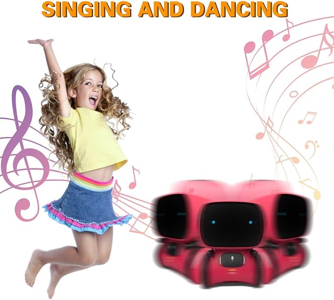 98K Kids Robot Toys for Girls and Boys, Touch and Voice Control Robots Interactive Smart Talking Robots Intelligent Partner and Teacher with Singing, Dancing, STEM Toy Gifts for Kid Age 3 and Up
