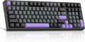 MageGee LIGHT100 Wireless Creamy Keyboard, Gasket Structure Hot Swappable, Tri-Mode 2.4G/USB-C/BT5.0 RGB Backlit Mechanical Gaming Keyboard for Win/Mac/PC, PBT Keycap, 4000mAh Battery, Purple