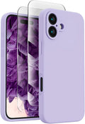 FireNova Designed for iPhone 16 Case, Silicone Upgraded [Camera Protection] Phone Case, Soft Anti-Scratch Microfiber Lining Inside, 6.1 inch, Clove Purple