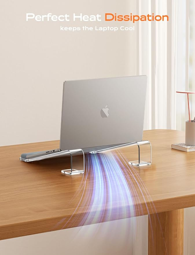 LOXP Acrylic Laptop Stand for Desk, Laptop Stand with Wrist Support, Ergonomic Detachable Laptop Riser, Acrylic Protable, Computer Stand for MacBook Air Pro, HP, Dell, XPS, HP (10-17") Laptops