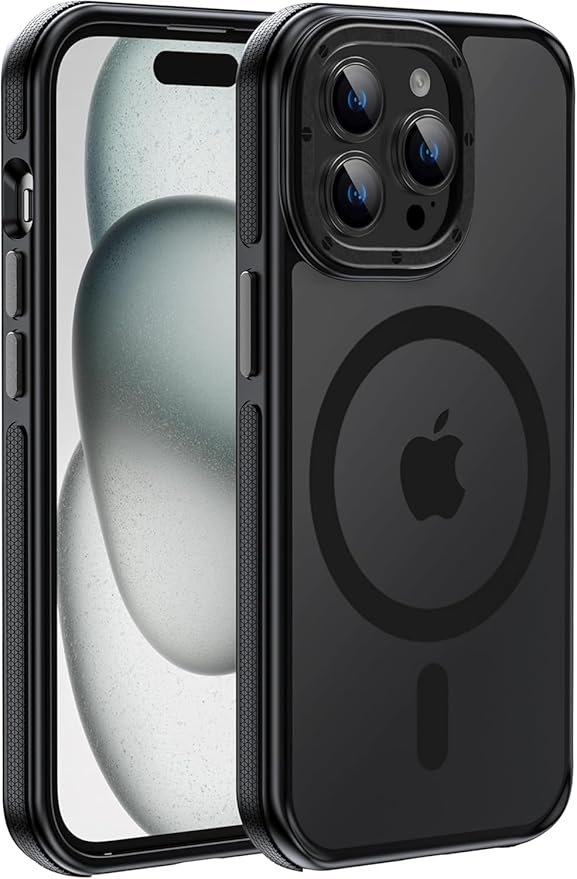 Strong Magnetic case for iPhone 14 pro max [5X Military-Grade Shockproof for iPhone 14 pro max Phone case] Compatible with MagSafe Shockproof Slim Thin Cover 6.7 inch, Black Bumper Case