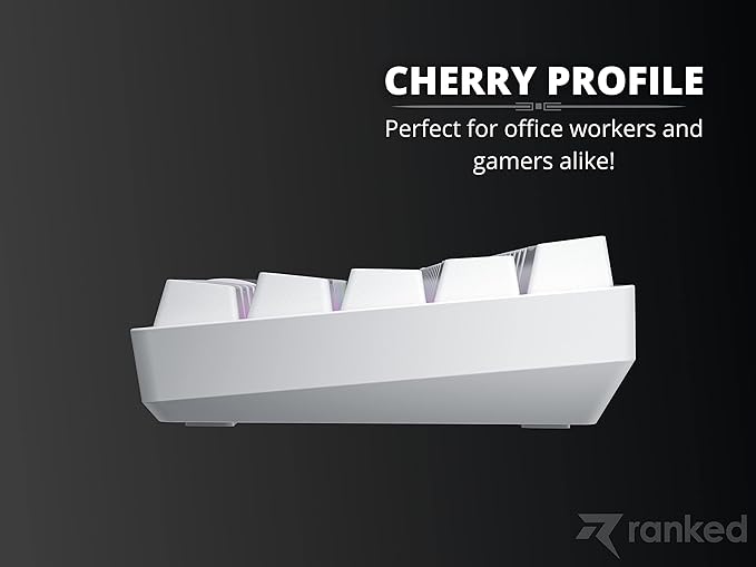 Ranked S60 Supernova 60% Form Factor | Hot Swappable Mechanical Gaming Keyboard | 61 Keys Multi Color RGB LED Backlit for PC/Mac Gamer (White, Gateron Optical Red)