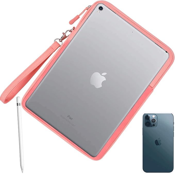 9-11 Inch Tablet Sleeve Case for 11 inch iPad A16, 11 inch iPad Air M3 M2, iPad Pro 11 M4, 10.2" 10.5" 10.9 inch iPad Pro Air, Tab S8/S9 11", Amazon Fire Max 11 / Amazon Fire HD 10 Tablet Bag, Pink