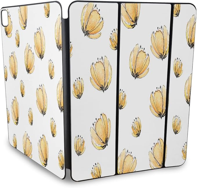 Glossy Glitter Skin Compatible with Apple Smart Folio for iPad Pro 13-inch (M4/M5) 2025 - Yellow Poppy - Premium 3M Vinyl Protective Wrap Decal Cover | Crafted in The USA by MightySkins